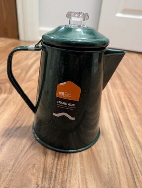 GSI outdoors Dark Green Enamelware Coffee Pot